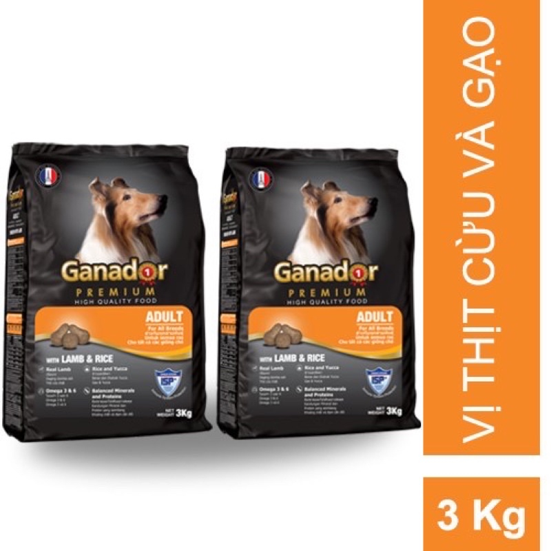 Thức ăn cho chó trưởng thành vị thịt cừu và gạo Ganador Adult Lamb and ...