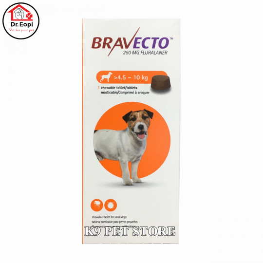 Bravecto 4.5-10kg - Trị ve ghẻ viêm da Demodex chó