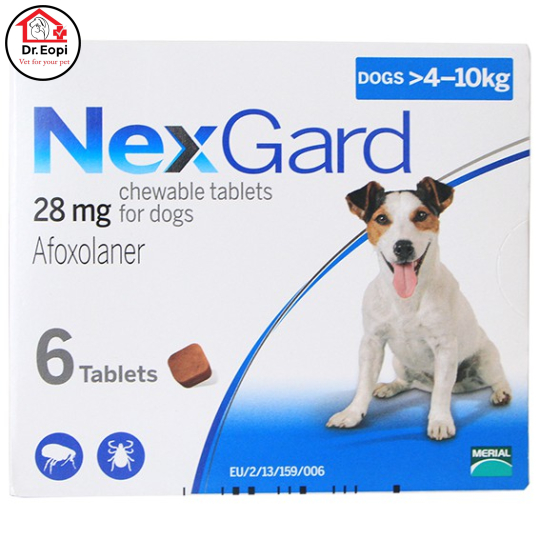 NEXGARD  Phòng và trị ve và bọ chét trên chó 4 - 10kg