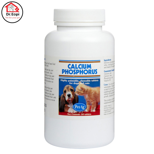 Viên Bổ Sung Canxi Cho Chó Mèo Calcium Phosphorus PETAG